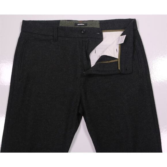 Officina36 Gray Herringbone Tweed Dress Joggers Pants 32x27 - Picture 5 of 7